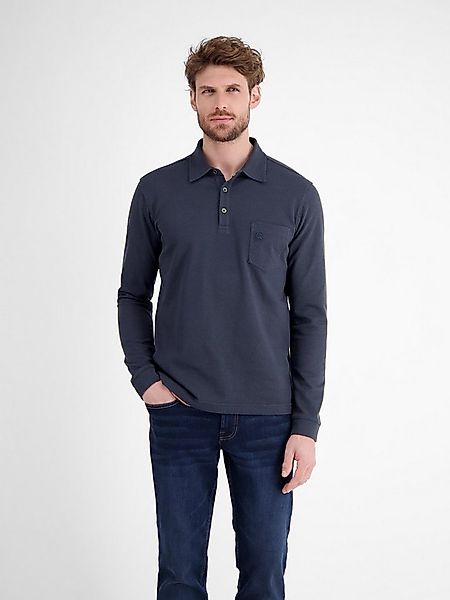 LERROS Langarm-Poloshirt LERROS Herren-Langarmpolo in Waffeloptik günstig online kaufen