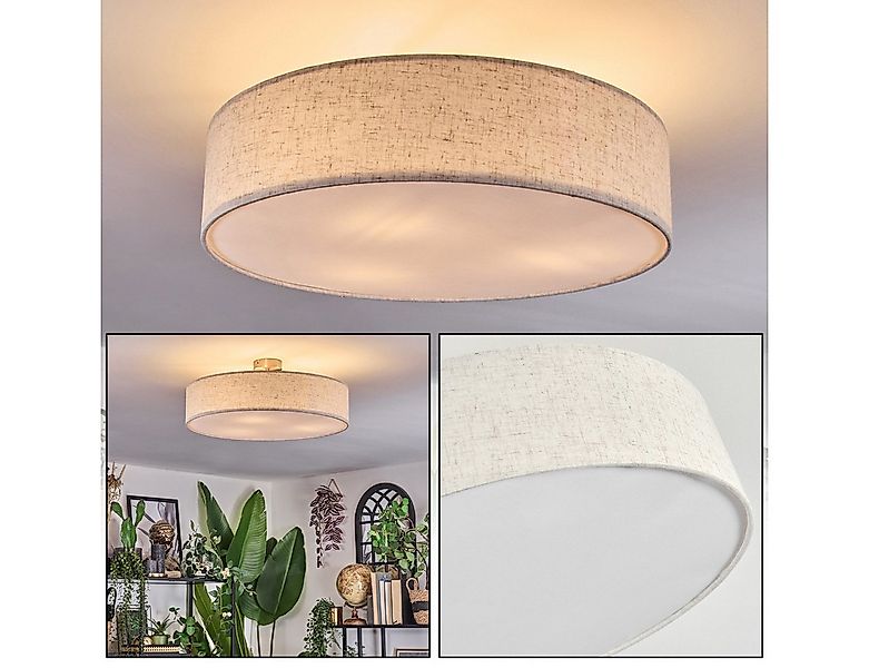 hofstein Deckenleuchte Deckenlampe aus Metall/Kunstleinen/Kunststoff in Nic günstig online kaufen