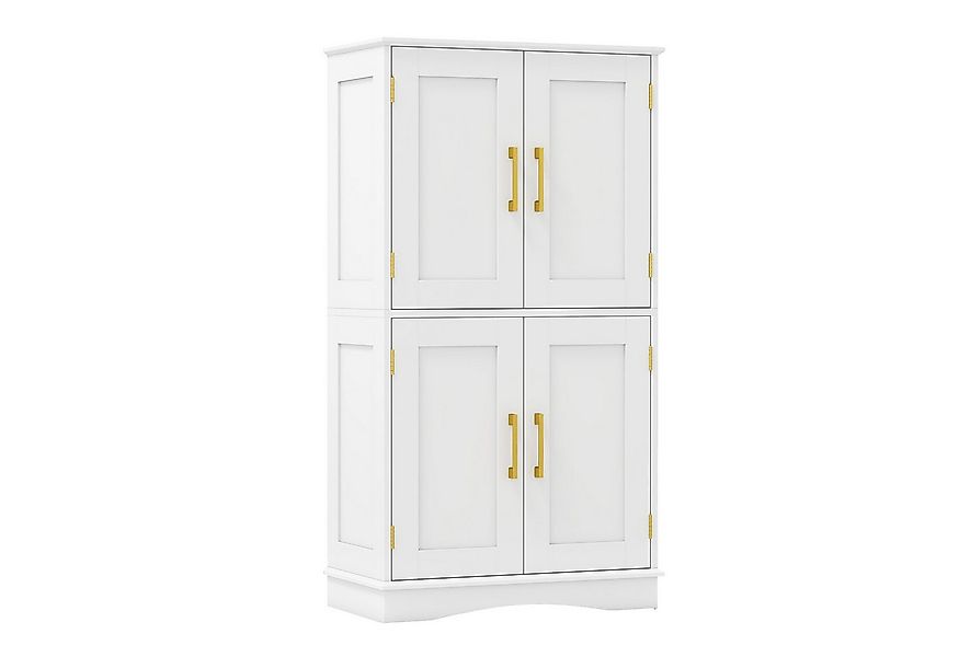 COSTWAY Küchenbuffet Vorratsschrank Küche mit verstellbarem Regal, Holz 110 günstig online kaufen