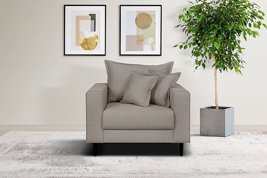 Home affaire Sessel "VEYRAS Loungesessel, Maße B/T/H: 95/84/76 cm", mit Wel günstig online kaufen