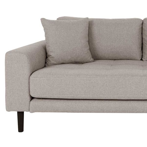 Wohnzimmer Sofa im Skandi Design Beigegrau und Schwarz günstig online kaufen