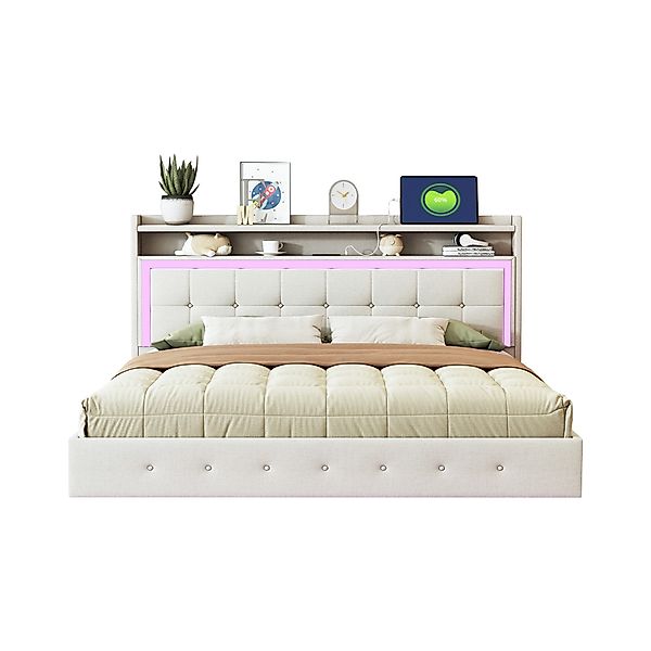 OKWISH Polsterbett Funktionsbett Kinderbett Gästebett Doppelbett günstig online kaufen