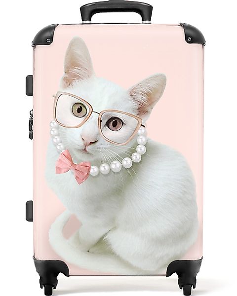 NoBoringSuitcases.com© Hartschalen-Trolley Katze - Perlen - günstig online kaufen