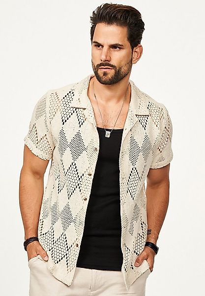 SOULSTAR Kurzarmhemd im Vintage Summer-Look als Kurzam Strick Hemd Herren S günstig online kaufen