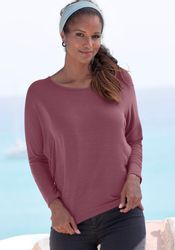 LASCANA Langarmshirt "mit Fledermausärmeln" aus weichem Viskose-Feinstrick günstig online kaufen