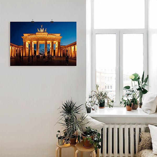 Artland Wandbild "Brandenburger Tor bei Abenddämmerung", Gebäude, (1 St.), günstig online kaufen