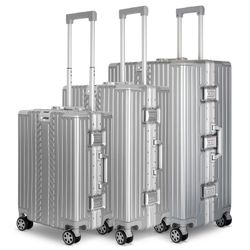 WINLIFE Trolley Hartschalen-Koffer Alu-Rahmen Silber Trolley günstig online kaufen