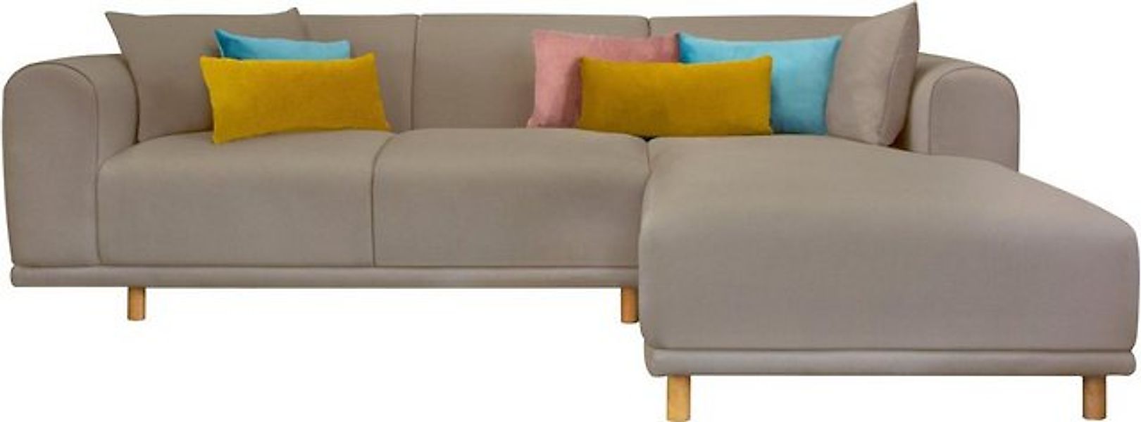 andas Ecksofa Maroon L-Form, in skandinavischem Design, mit losen Kissen günstig online kaufen