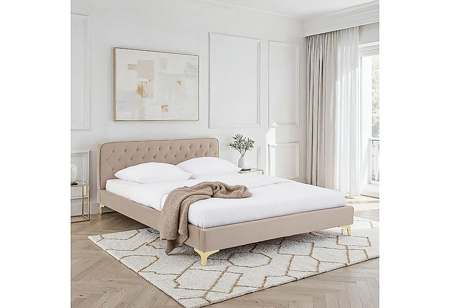 CARO-Möbel Polsterbett GLAMOUR, Bett GLAMOUR gepolstert mit Steppmuster aus günstig online kaufen