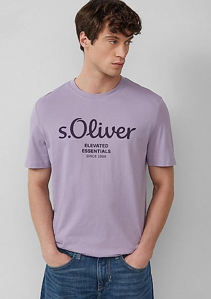 s.Oliver Kurzarmshirt T-Shirt Baumwoll-T-Shirt mit Logo-Print günstig online kaufen