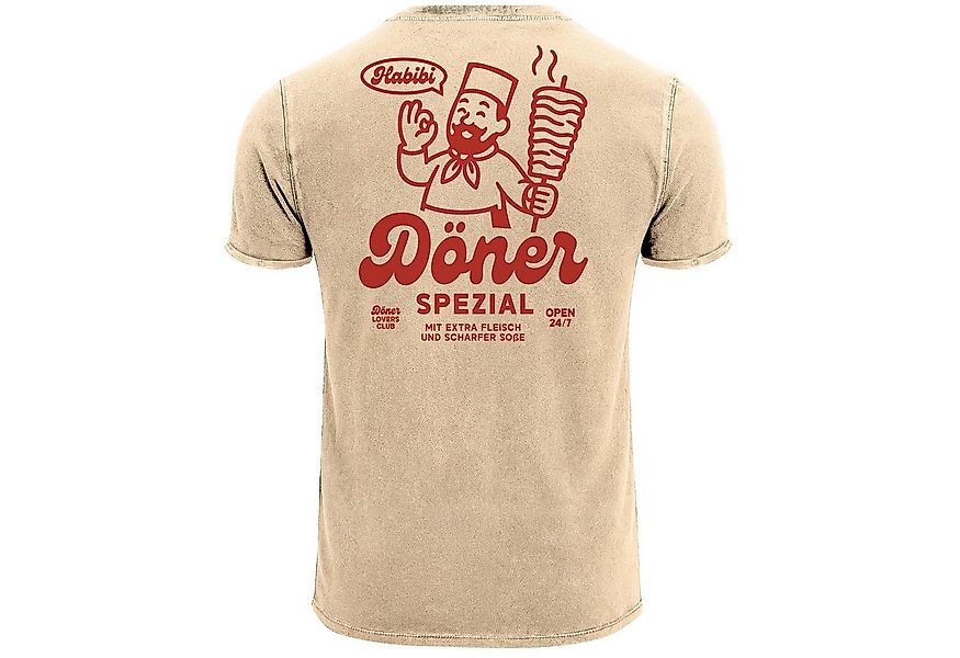 Neverless Print-Shirt Herren Vintage T-Shirt Backprint Döner Kebab Retro De günstig online kaufen