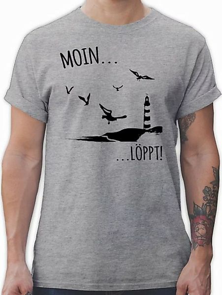 Shirtracer T-Shirt Moin...Löppt! - schwarz Sprüche Statement günstig online kaufen