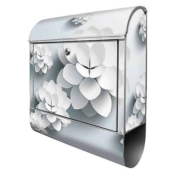 Banjado Design Briefkasten Silber Pulverbeschichtet 39x47x14cm 2 Schlüssel günstig online kaufen