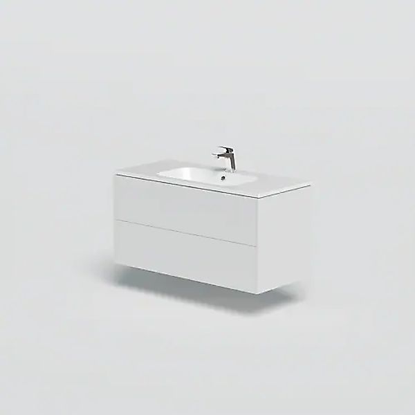 welltime Waschtisch »D-Line«, Badmöbel mit Keramik Waschbecken, Soft-Close- günstig online kaufen