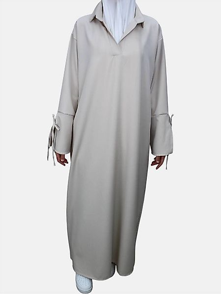 Aymasal Maxikleid Abaya Elmedina Schleifenarm Leinenoptik günstig online kaufen