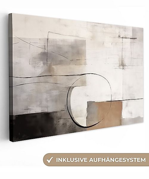 OneMillionCanvasses® Leinwandbild Abstrakte Kunst - Industriell - Weiß - Gr günstig online kaufen