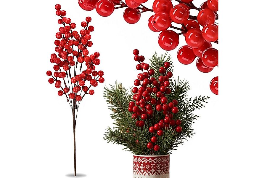 Sarcia.eu Weihnachtsfigur Dekorativer Zweig roten Beeren ZIER-EBERESCHE Wei günstig online kaufen