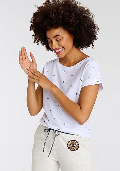 KangaROOS Print-Shirt kurzärmelig, figurumspielend, mit Print, mit Rundhals günstig online kaufen