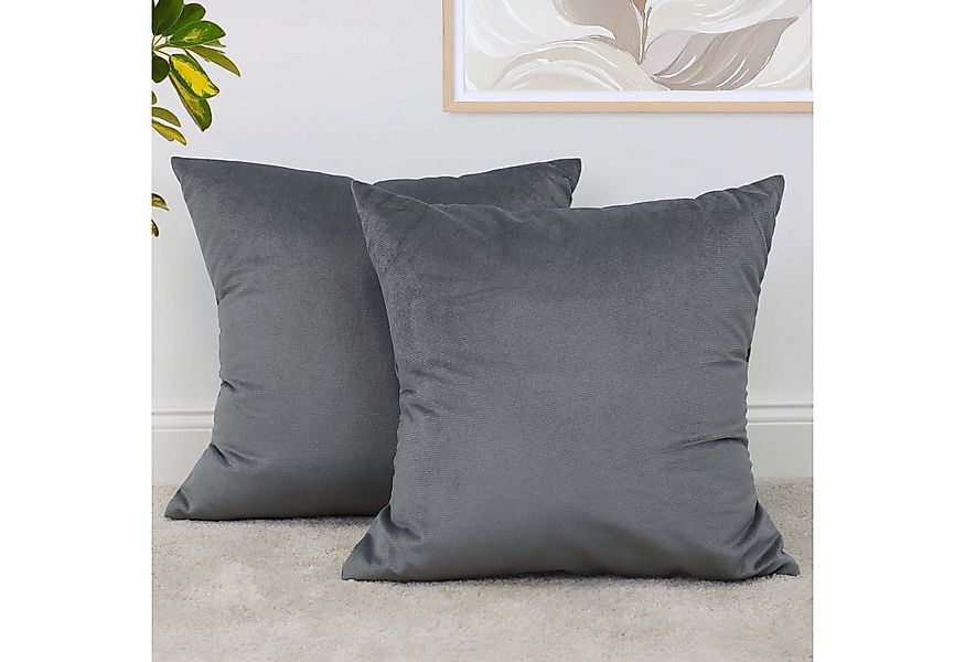 Amilian Dekokissen 2er Set - Kissen mit Füllung und Bezug - Sofakissen, Zie günstig online kaufen