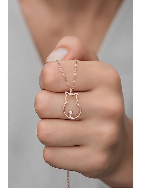 Nisan Kette und Anhänger Set, Silber Halskette mit Katzen-Anhänger – Roségo günstig online kaufen