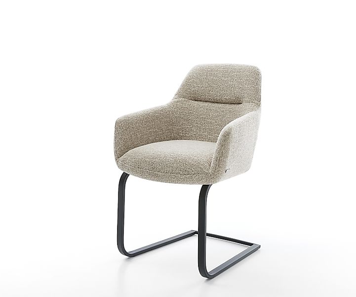 Freischwinger Pejo-Flex Webstoff Soft Beige Freischwinger flach Schwarz Tas günstig online kaufen