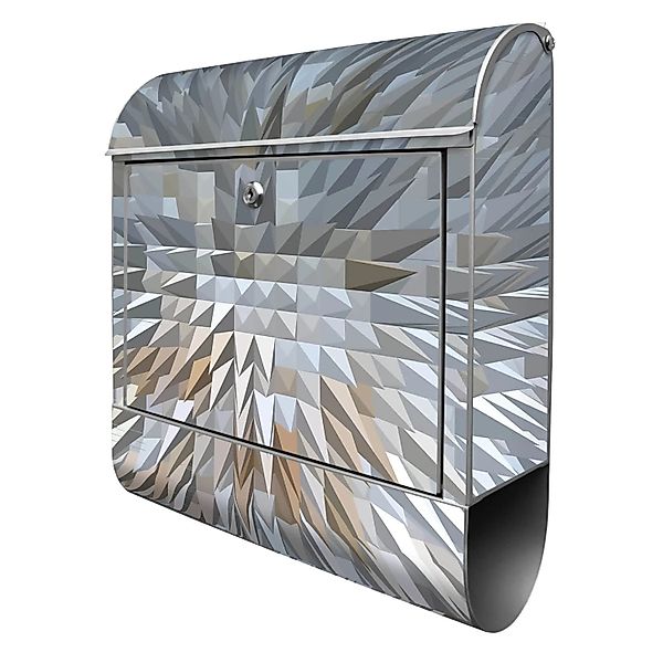 Banjado Design Briefkasten Silber Pulverbeschichtet 39x47x14cm 2 Schlüssel günstig online kaufen