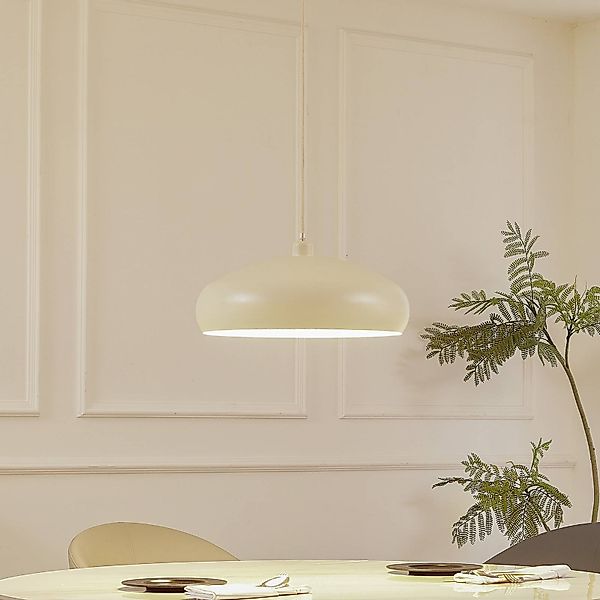 Lindby Pendelleuchte Elover 10030149 Modern in Creme aus Metall 1-flammig E günstig online kaufen