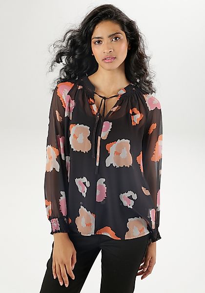 Aniston SELECTED Schlupfbluse, aus transparentem Chiffon günstig online kaufen