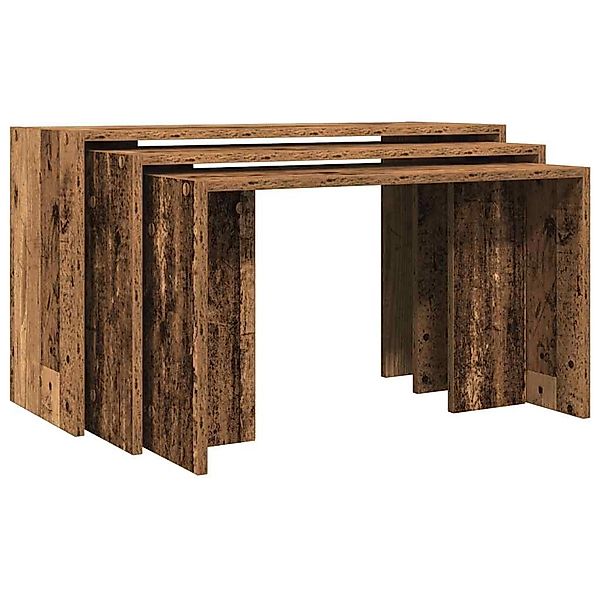 vidaXL Satztische 3 Stk Altholz-Optik Holzwerkstoff 858540 günstig online kaufen