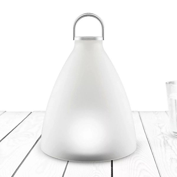 Outdoor-Solarlampe Sunlight Bell Small glas weiß / LED - kabellos - Glas - günstig online kaufen