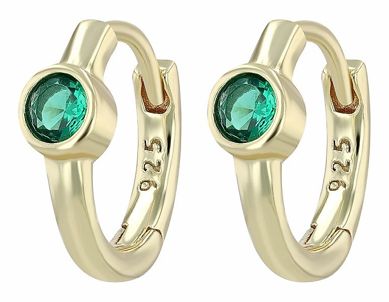 Adelia´s Klappcreolen "Damen Ohrringe – Klappcreole aus 925 Silber mit Zirk günstig online kaufen