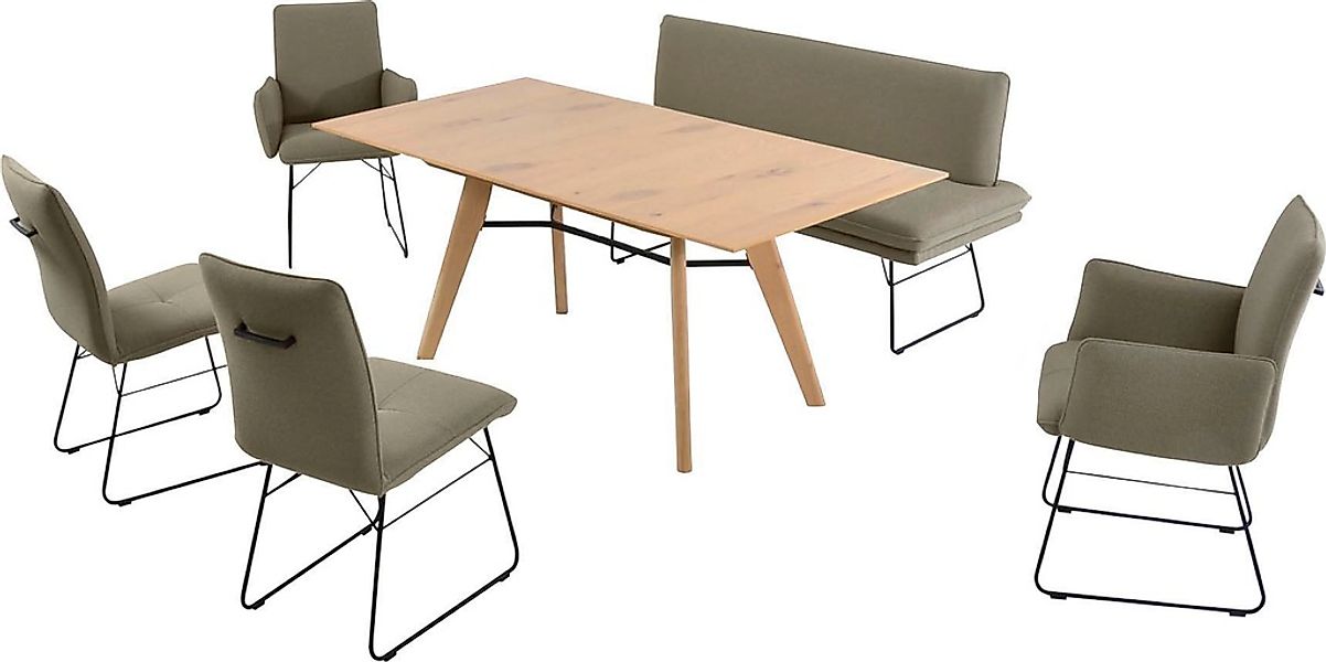 K+W Komfort & Wohnen Essgruppe "Giacomo IV" 6 Stk. tlg. Polsterbank in 2 Gr günstig online kaufen