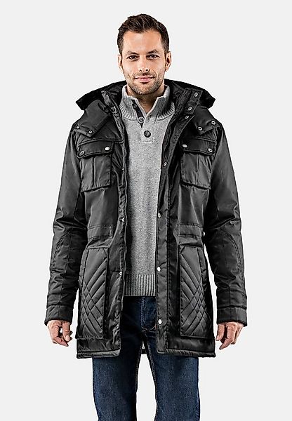 Vincenzo Boretti Winterjacke Stehkragen mit abnehmbarer Kapuze günstig online kaufen