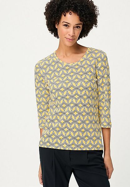 Olsen T-Shirt Shirt mit Allover-Dessin und 3/4-Ärmeln günstig online kaufen