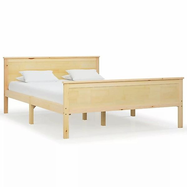 vidaXL Bettgestell Massivholzbett Kiefer 160x200 cm Doppelbett Bett Bettrah günstig online kaufen