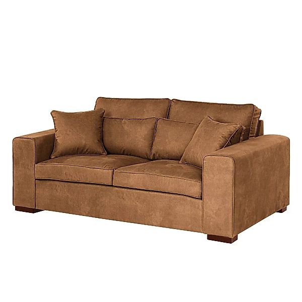 home24 Red Living Sofa Randan II 2,5-Sitzer Nougat Microfaser 194x85x104 cm günstig online kaufen