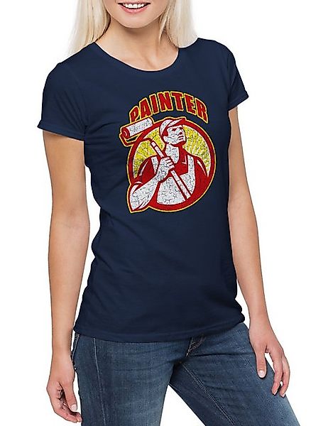 Urban Backwoods Print-Shirt Painter IX Damen T-Shirt Maler Artist Lackierer günstig online kaufen