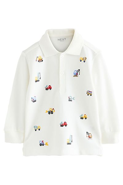 Next Langarm-Poloshirt Langarm-Poloshirt mit durchgehender Stickerei günstig online kaufen