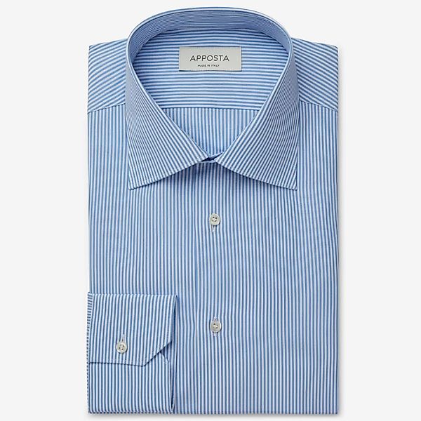 Hemd  streifen  hellblau 100% reine baumwolle fil-à-fil, kragenform  formal günstig online kaufen