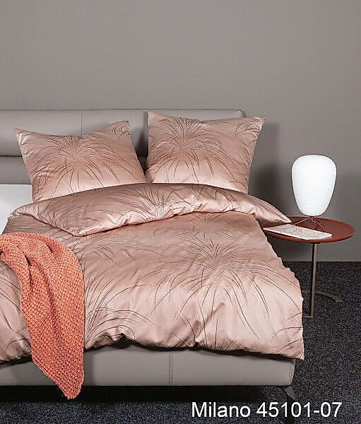 Janine Janine Mako-Satin Bettwäsche MILANO 45101 zedernholz Größe:  80x80 c günstig online kaufen