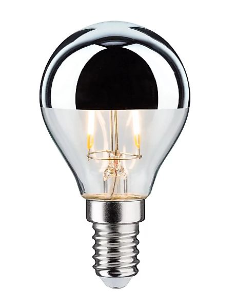 LED-Lampe E14 827 Tropfen Kopfspiegel silber 2,6W günstig online kaufen