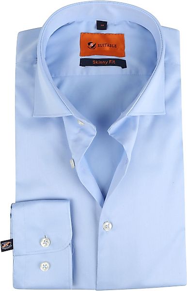 Suitable Hemd Satiniert Blau - Größe 37 günstig online kaufen