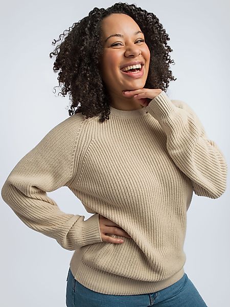 HONEST BASICS Rundhalspullover aus schwerem Strick günstig online kaufen