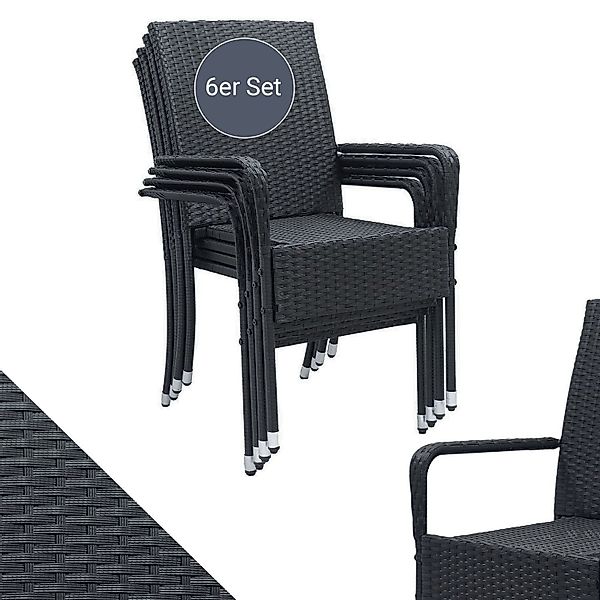 Juskys Gartenstuhl Yoro (6 St), stapelbar, günstig online kaufen