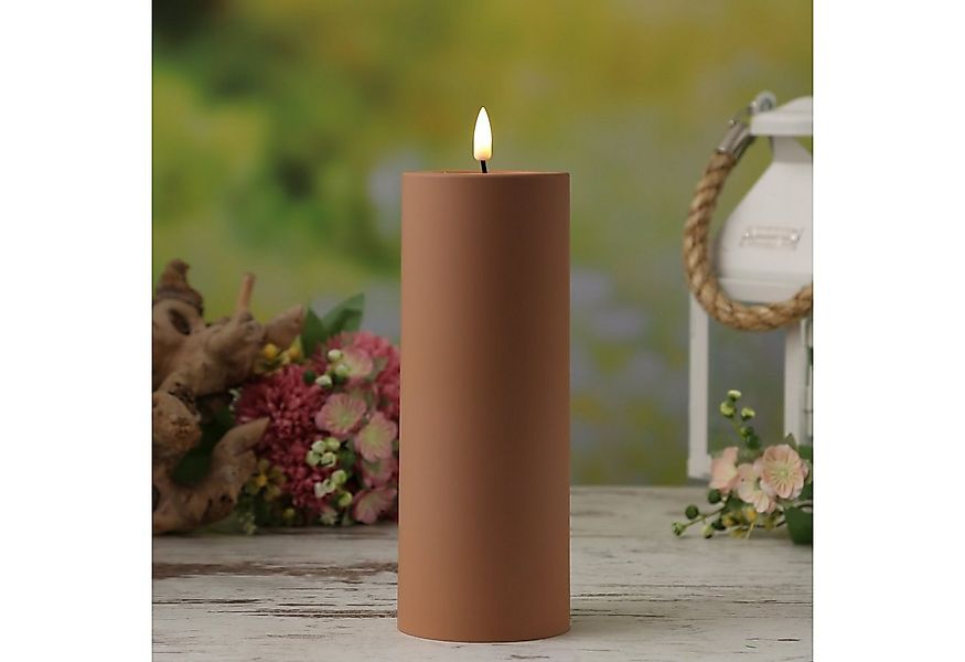 Deluxe Homeart LED-Kerze MIA Deluxe für Außen flackernd H: 20cm D: 7,5cm ka günstig online kaufen