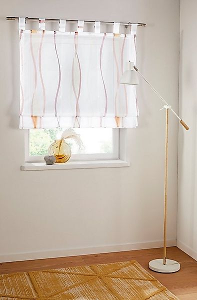 my home Raffrollo Dimona, mit Schlaufen, Transparent, Voile, Polyester günstig online kaufen