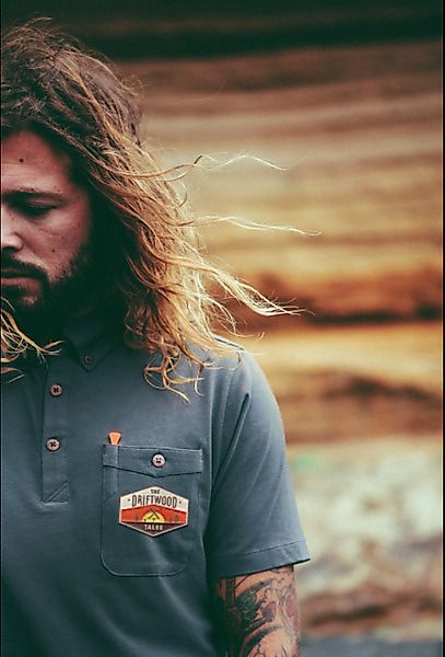 Rotes Poloshirt / Graues Poloshirt / Graues Poloshirt Mit Driftwood Emblem günstig online kaufen