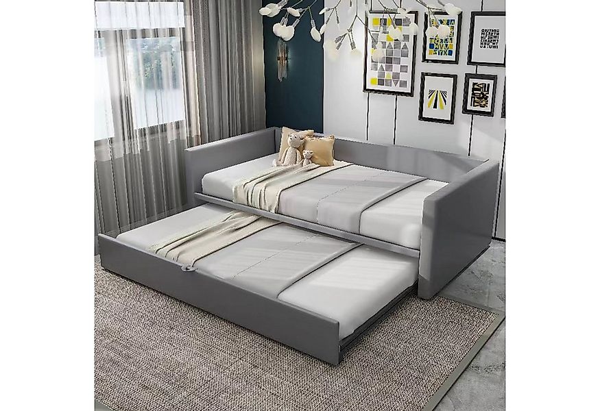 STILVORA Schlafsofa Polsterbett 90×200+180×200 Jugendbett Tagesbett auszieh günstig online kaufen