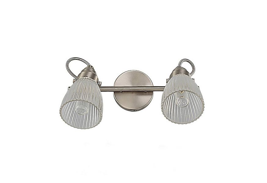 Lindby Wandleuchte Kara, Glas Alu IP44, 2 x 8 W LED günstig online kaufen