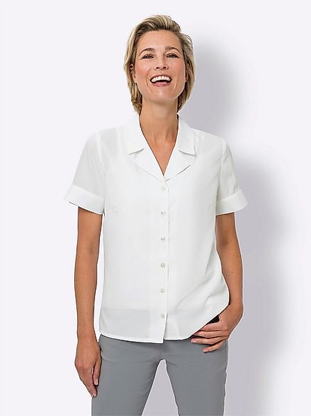 Sieh an! Klassische Bluse Kurzarmbluse Kurzarm günstig online kaufen